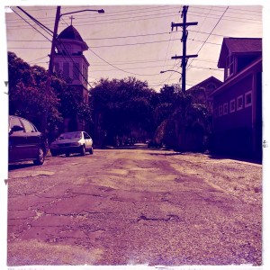 A typical Uptown New Orleans side street, in relatively good repair.